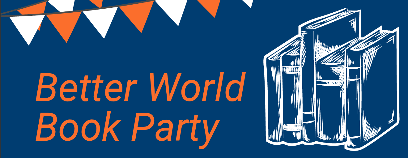 Better World Book Party 2021 banner