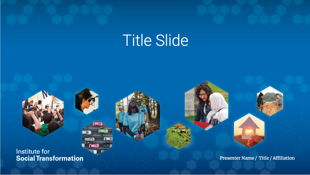 Powerpoint title slide with IST graphics