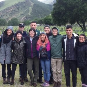 SUPERDAR fellows on a field trip to a sustainable farm, the Mesa Del Sol vineyard near Arroyo Sec