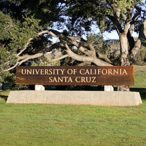 UCSC sign at base of campus