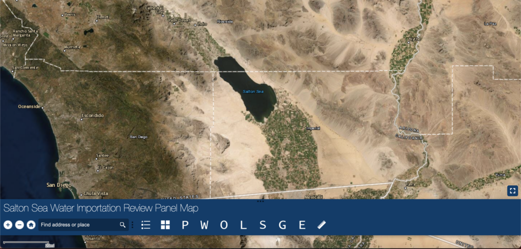 Salton Sea Water Importation Review Panel Map