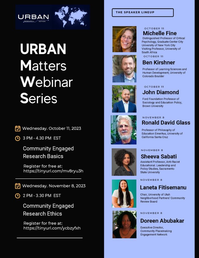 URBAN Matters Webinar Series