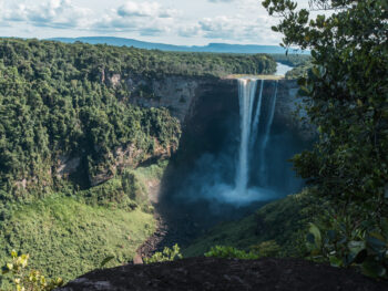 Aerial view of the Kaieteur falls, Guyana, South America